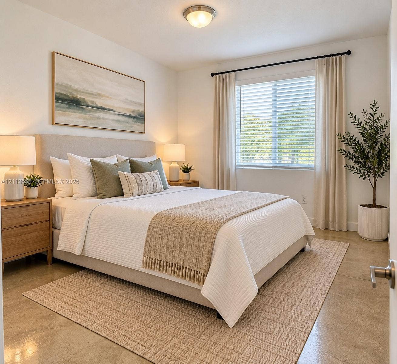 104 NW 31st Avenue, Fort Lauderdale, Fort Lauderdale, FL 33311 Polished concrete flooring, large window with horizontal blinds, and flush-mount overhead lighting