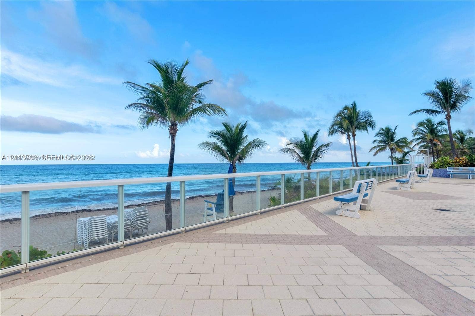 2030 S Ocean Drive, #1719, Hallandale Beach, FL 33009 Pool Deck w Glass Railing to View the Beach