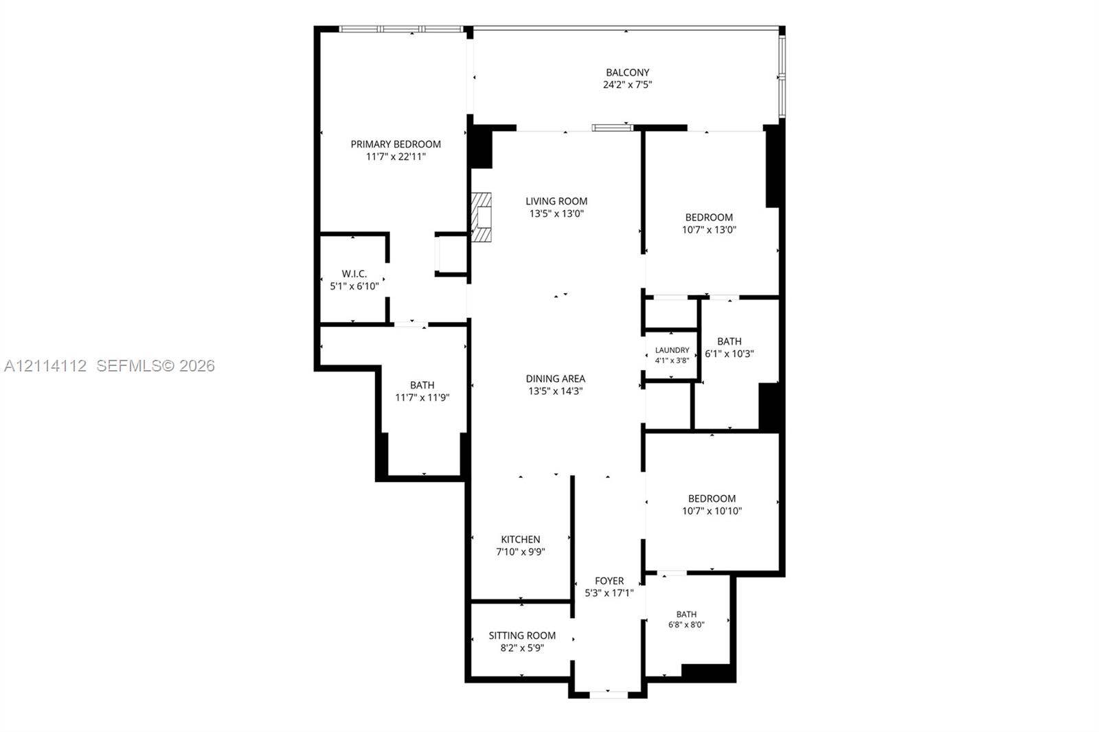 1850 S Ocean Drive, #4008, Hallandale Beach, FL 33009 Floor plan