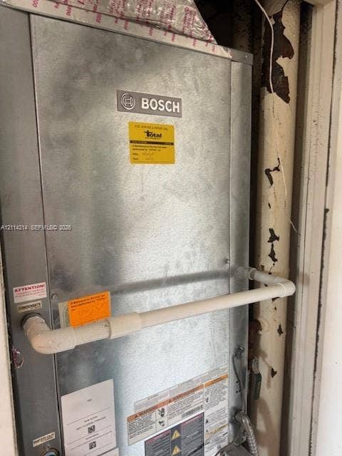 3701 N Country Club Drive, #706, Aventura, FL 33180 Bosch heating and cooling air handling unit with attached condensate piping