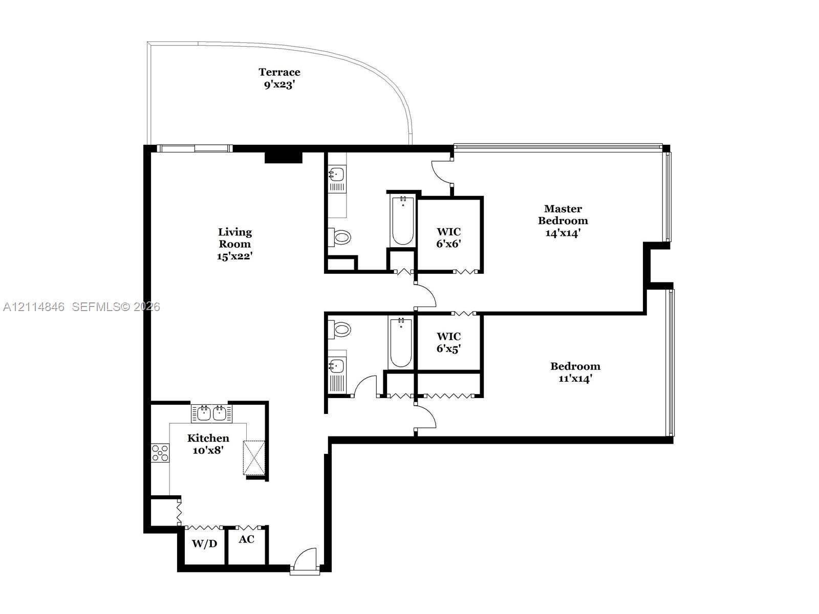 2101 Brickell Avenue, #601, Miami, Miami, FL 33129 Floor plan