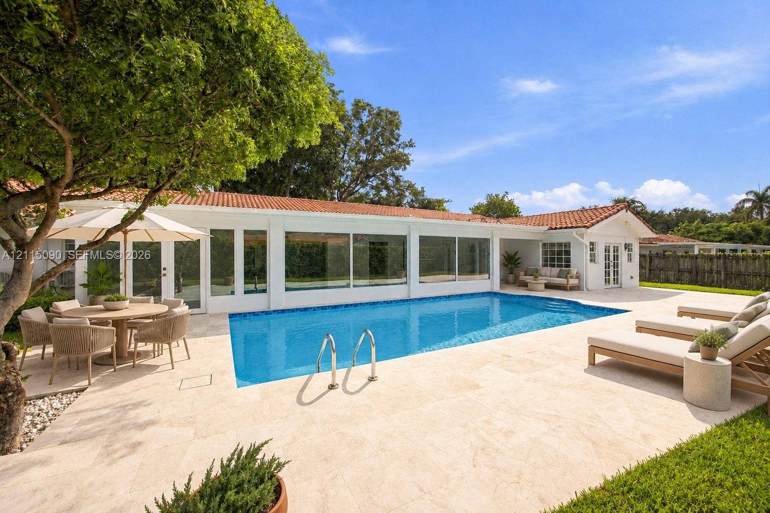 12900 SW 71st Avenue, Pinecrest, Pinecrest, FL 33156 Virtually Staged outdoor furniture