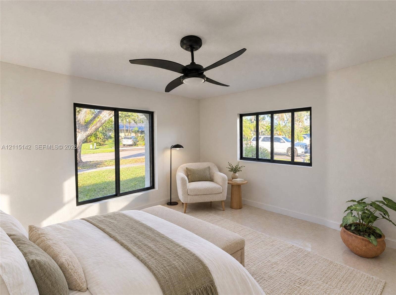 5940 SW 18th Street, Plantation, FL 33317 VIRTUAL RENDERING, NOT AN ACTUAL PHOTO. HOME IS UNDER CONSTRUCTION. Primary bedroom shown as proposed per permitted plans; final construction, finishes, landscaping and furnishings may differ. Buyer to verify with developer.