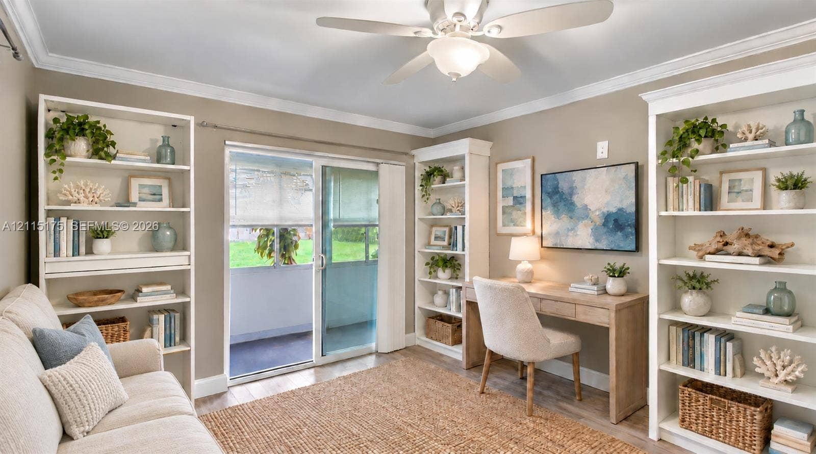 324 Seville N, Delray Beach, FL 33446 Second bedroom virtually staged as an office/den