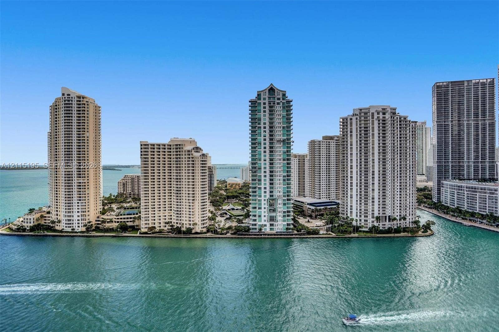 335 S Biscayne Boulevard, #2501, Miami, Miami, FL 33131 Actual View from Balcony