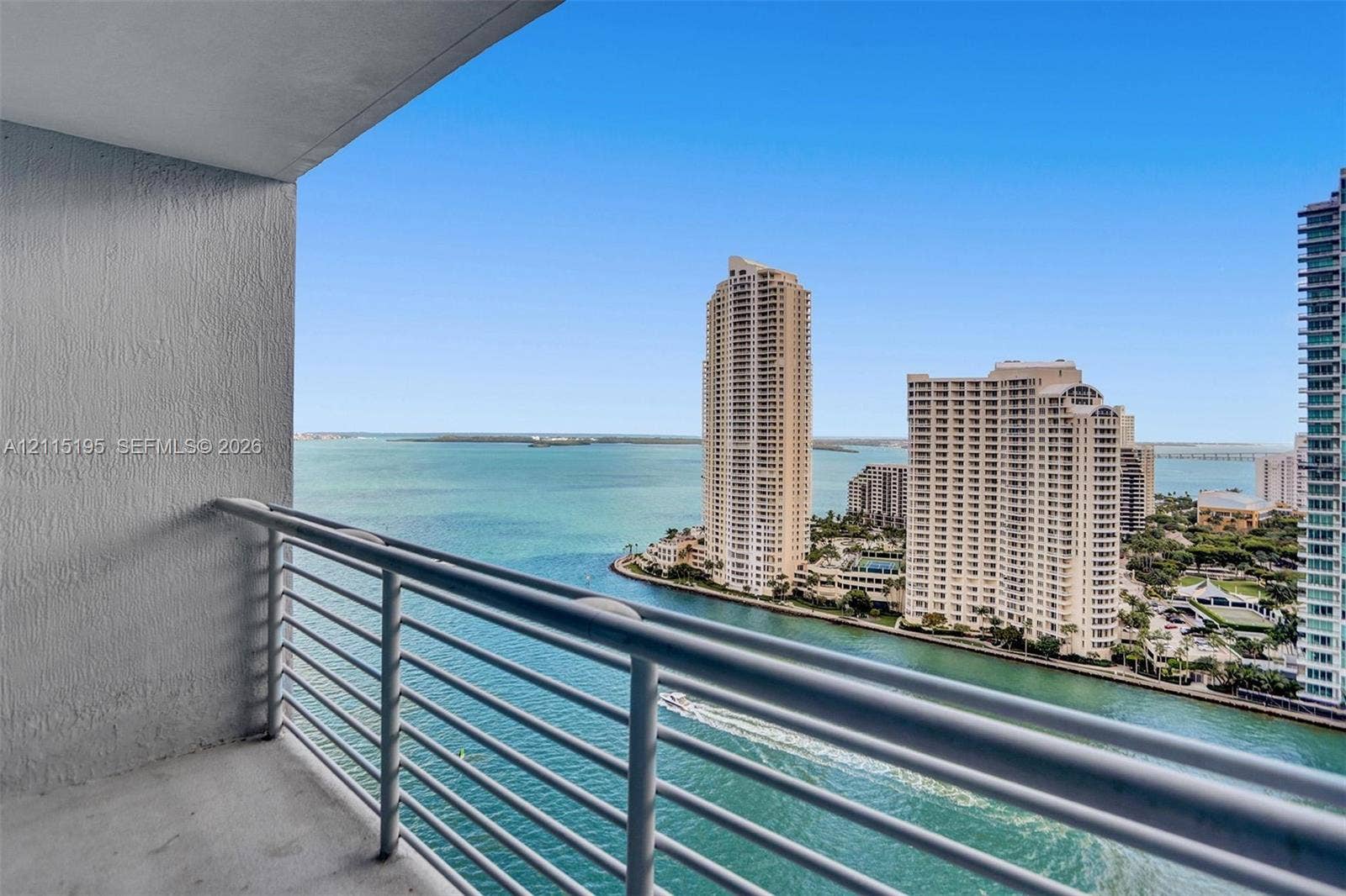 335 S Biscayne Boulevard, #2501, Miami, Miami, FL 33131 Actual View from Balcony