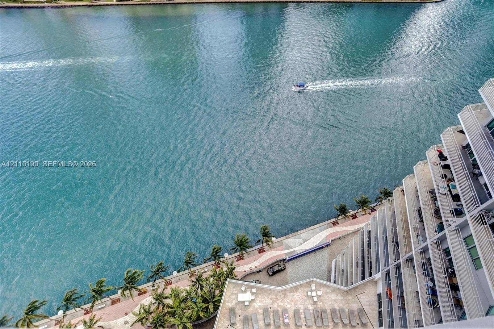 335 S Biscayne Boulevard, #2501, Miami, Miami, FL 33131 Actual View from Balcony