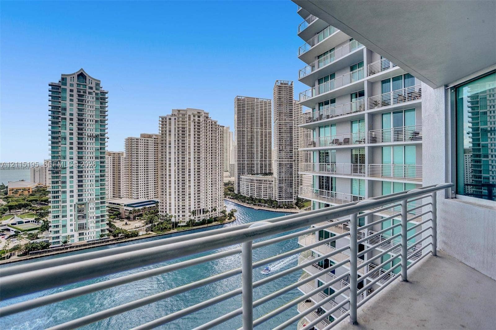 335 S Biscayne Boulevard, #2501, Miami, Miami, FL 33131 Actual View from Balcony