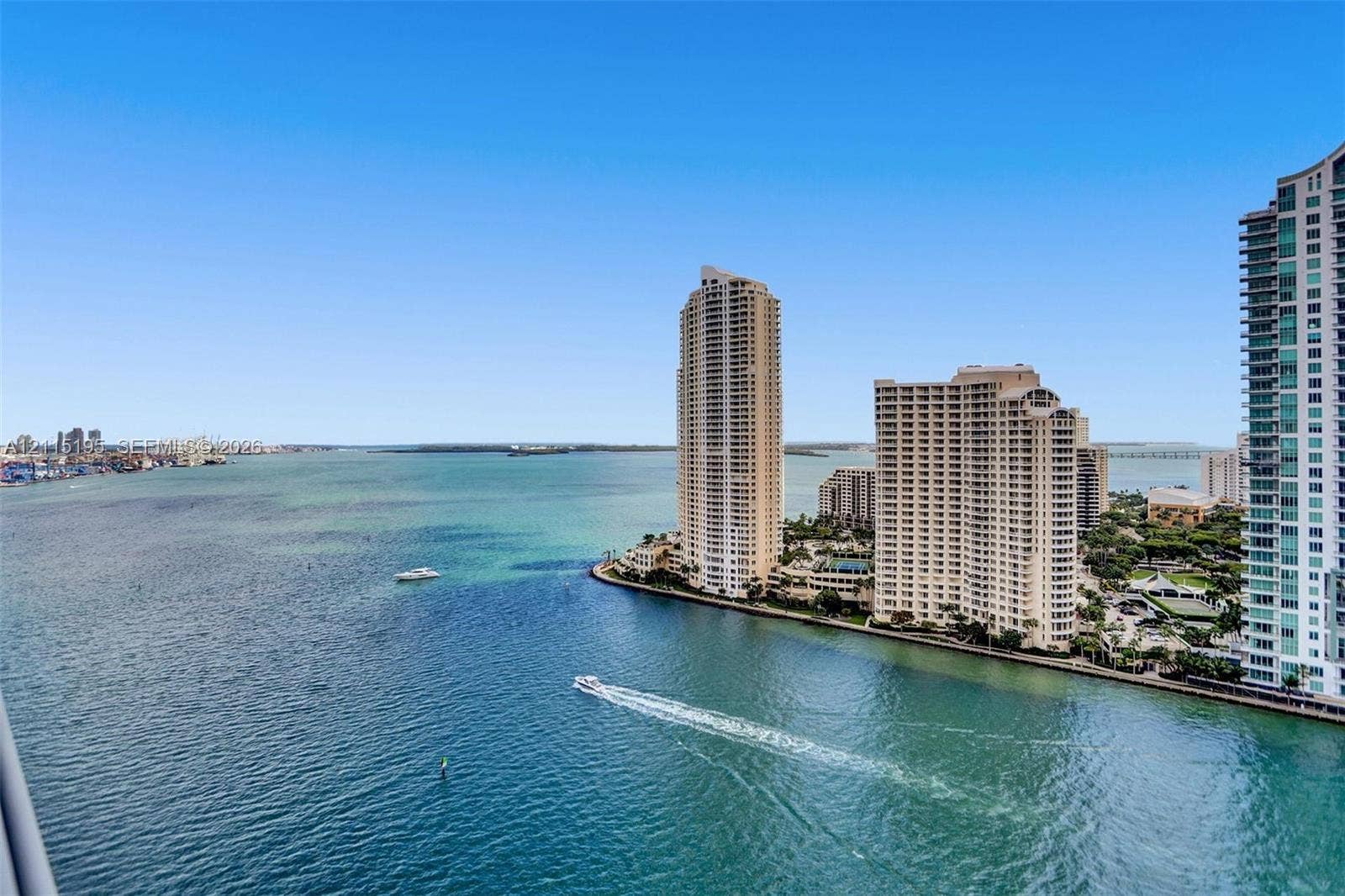 335 S Biscayne Boulevard, #2501, Miami, Miami, FL 33131 Actual View from Balcony