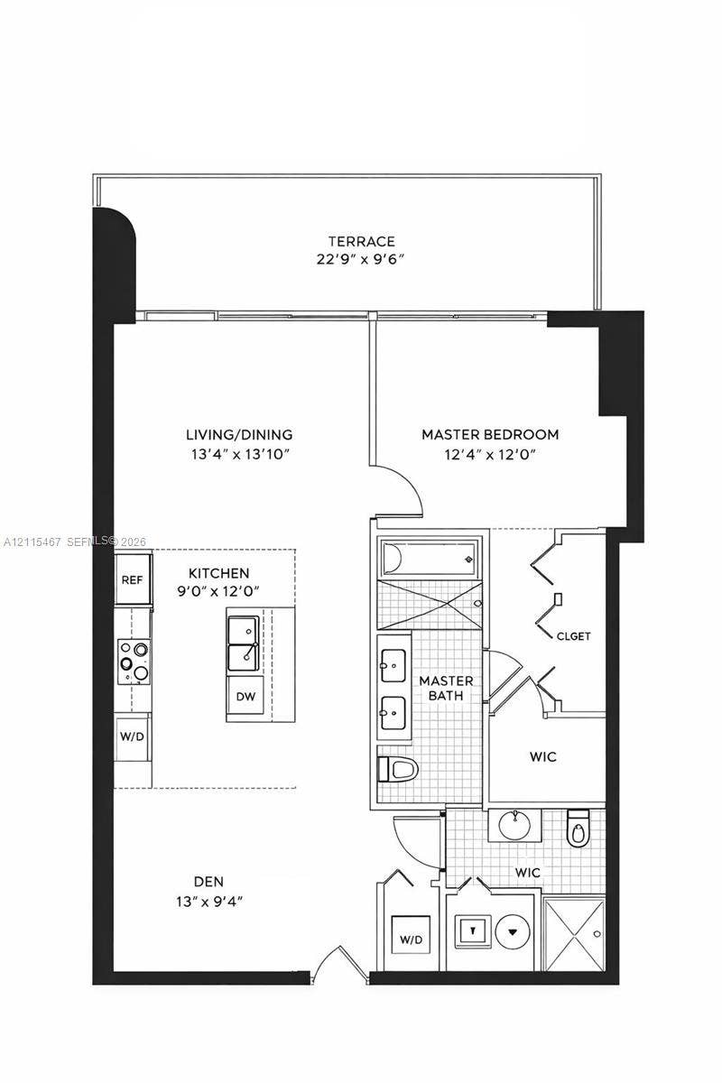 900 Biscayne Boulevard, #2104, Miami, FL 33132 Floor plan