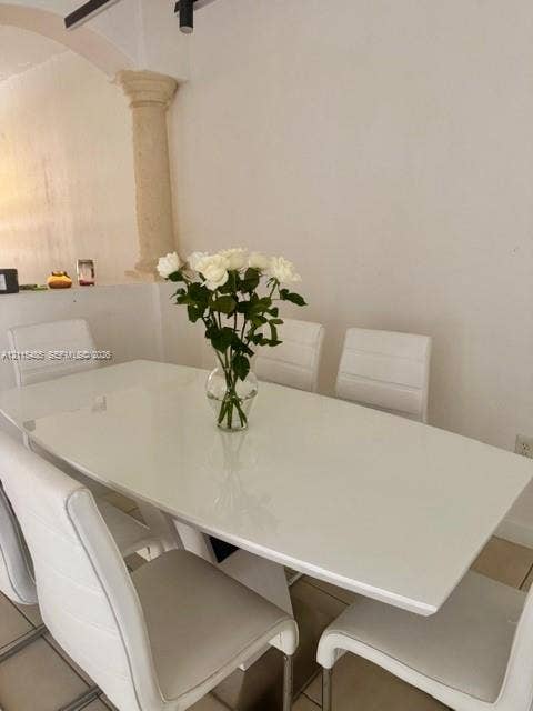 14973 SW 9th Terrace, Miami, Miami, FL 33194 Architectural stone column with a classic capital detail, complemented by neutral tile flooring and a soft white color palette