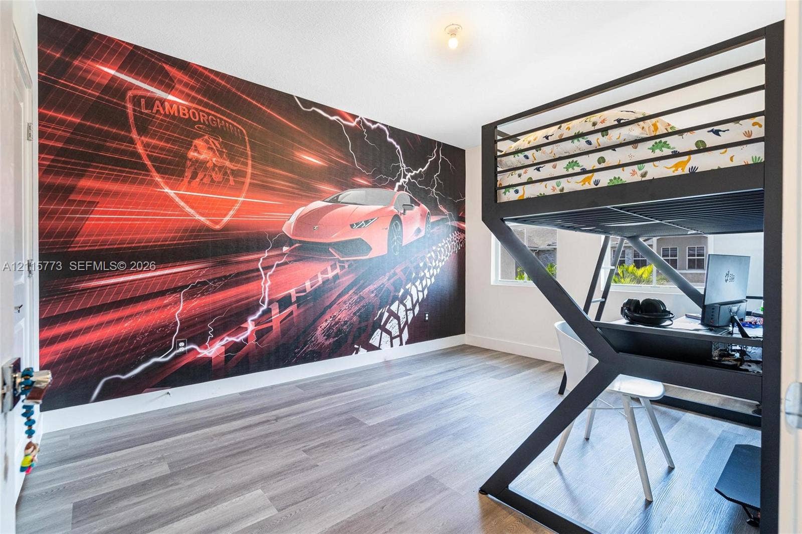 17033 SW 1st Street, #1, Pembroke Pines, Pembroke Pines, FL 33027 Wood-finish flooring and full-wall graphic application