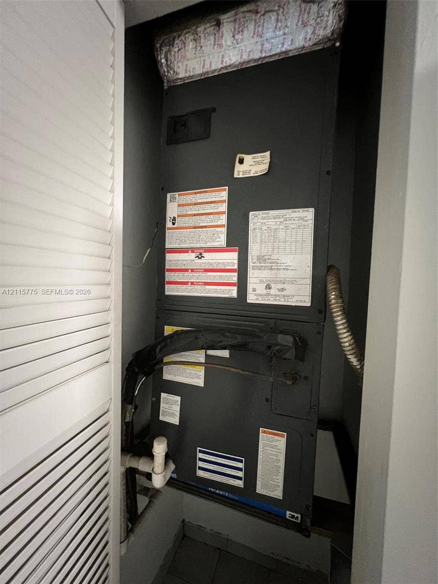 479 E 13th Street, #479, Hialeah, Hialeah, FL 33010 Interior air handler unit enclosed in a louvered closet