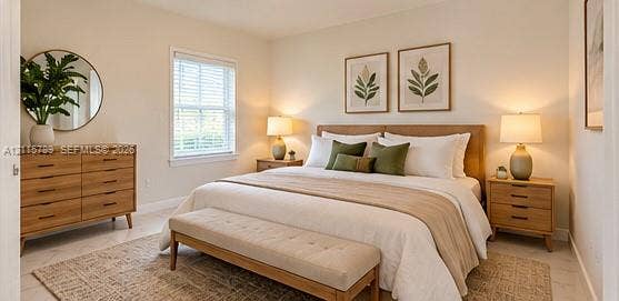 16220 NW 28th Place, Miami Gardens, FL 33054 Neutral-toned interior featuring smooth wall finishes, a single-hung window with horizontal blinds, and tile flooring