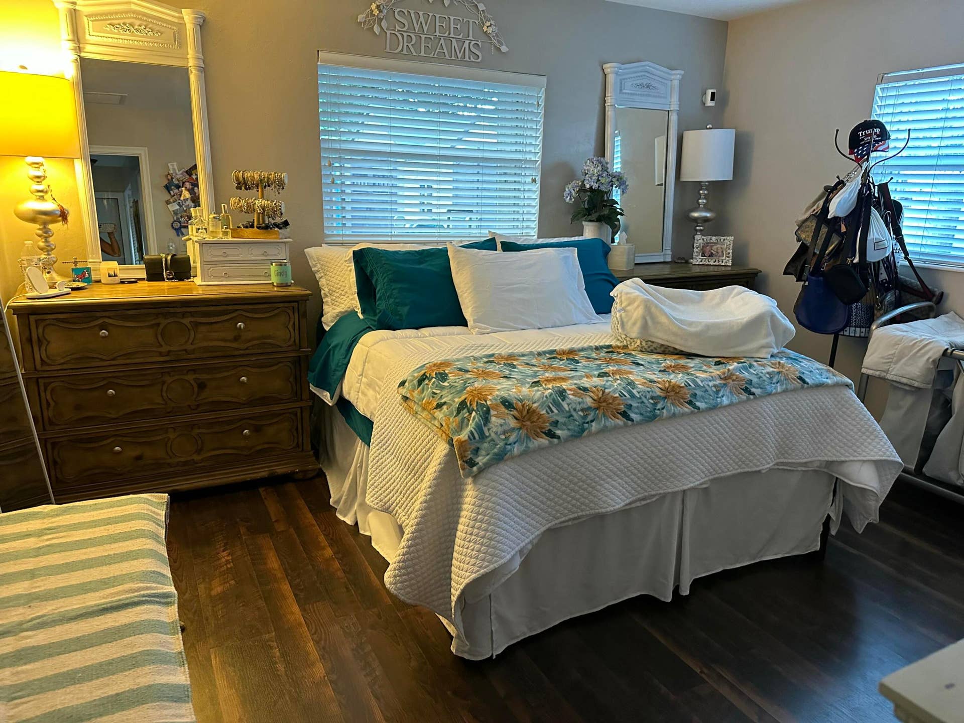 Bedroom 2, wood flooring, natural sunlight flowing in
