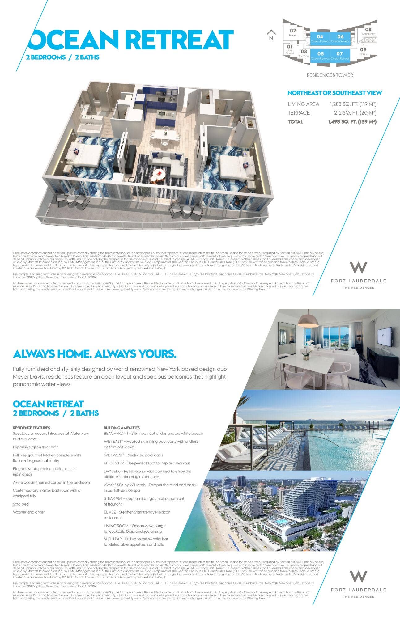 3101 Bayshore Drive, #2105, Fort Lauderdale, FL 33304 floorplan_combined_vertical