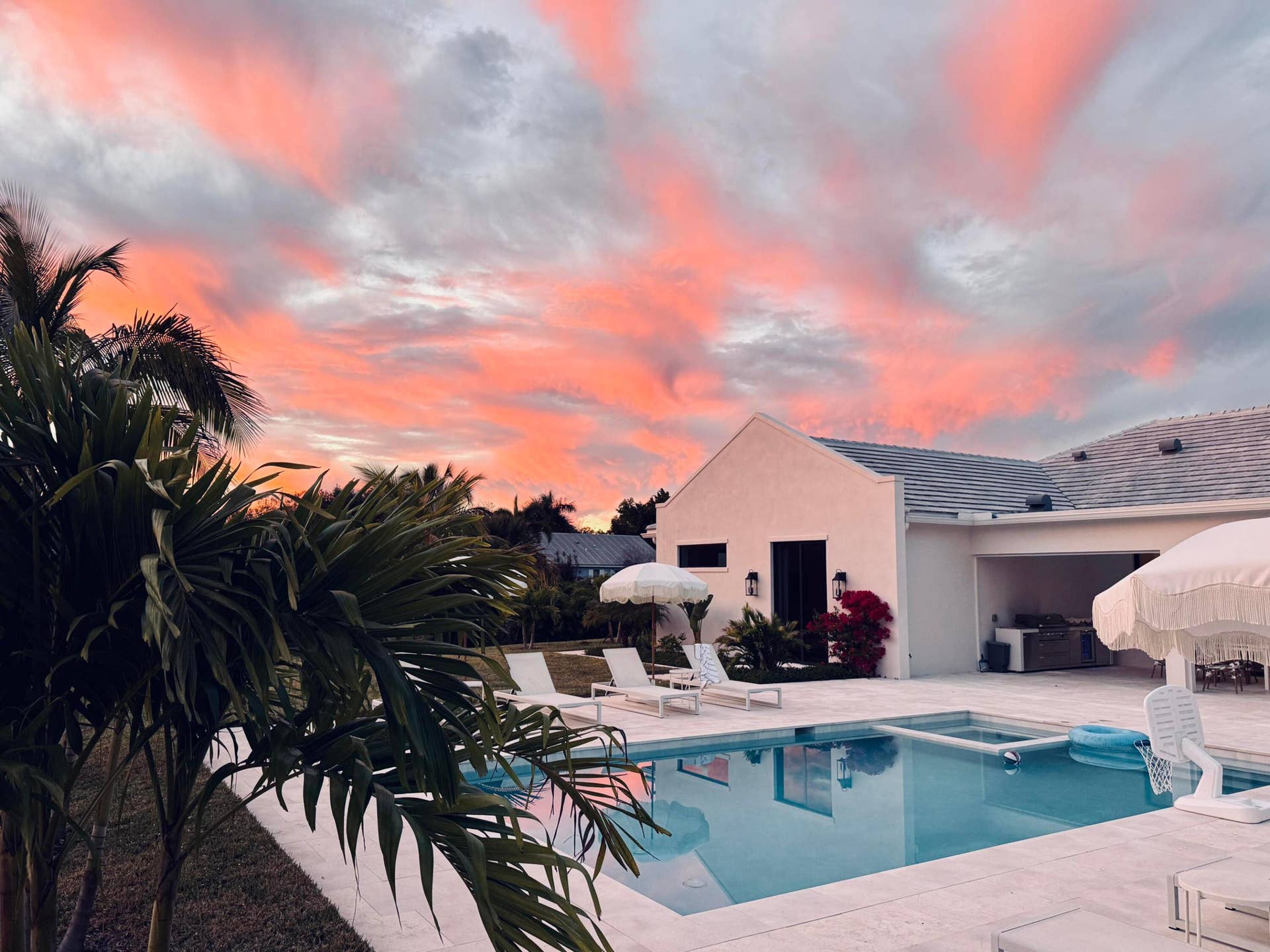 Backyard features the most spectacular sunsets