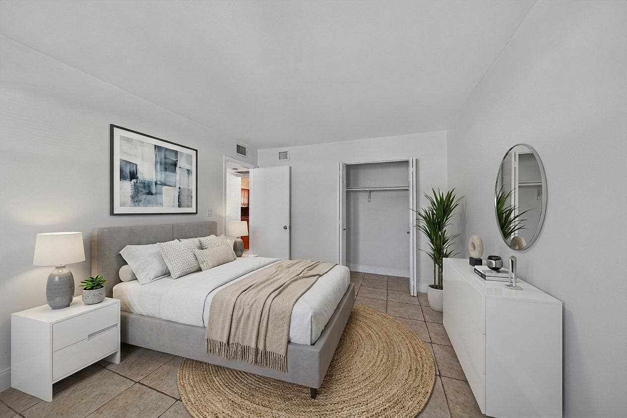 51 NE 24th Street, #4, Wilton Manors, FL 33305 Primary bedroom virtually staged