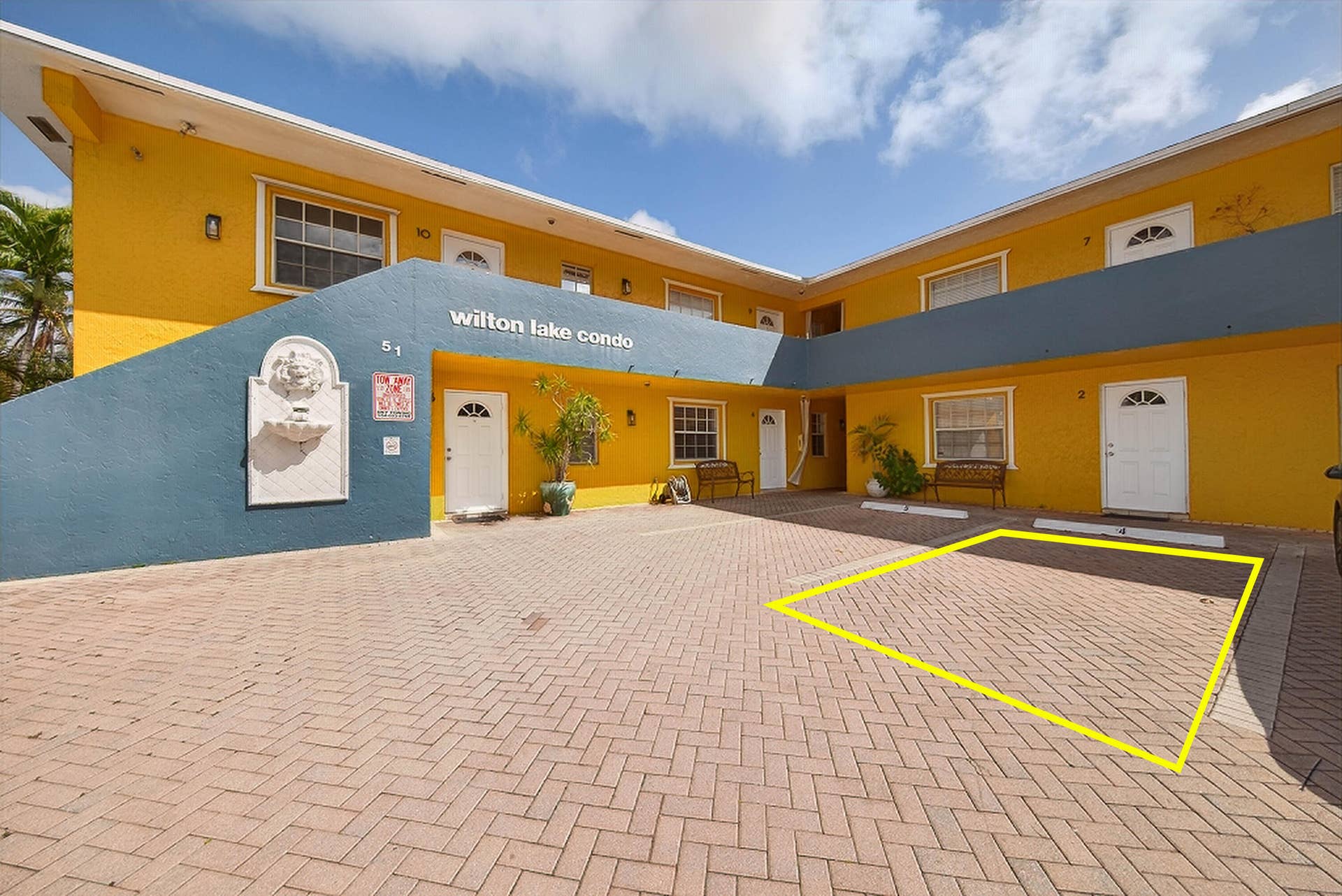 51 NE 24th Street, #4, Wilton Manors, FL 33305 Assigned Parking space steps from front door of unit