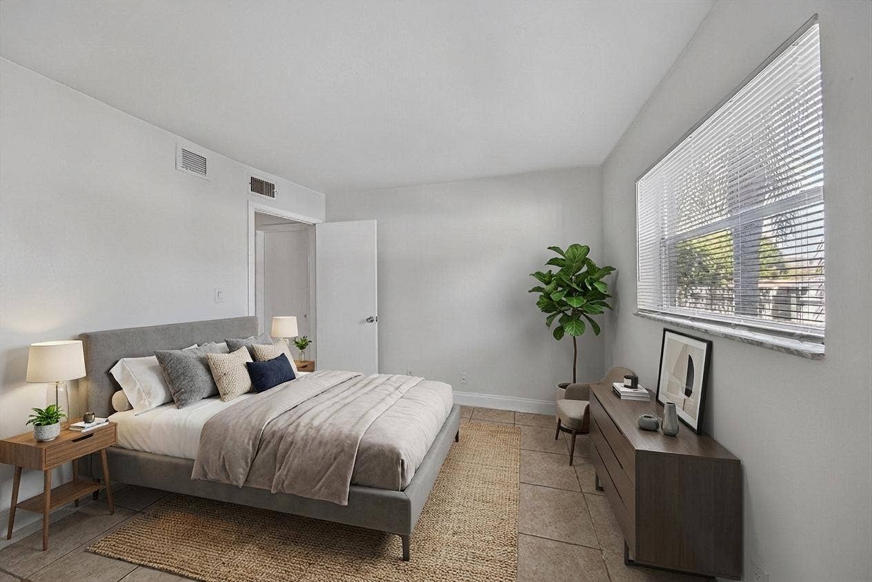 51 NE 24th Street, #4, Wilton Manors, FL 33305 Second Bedroom virtually staged