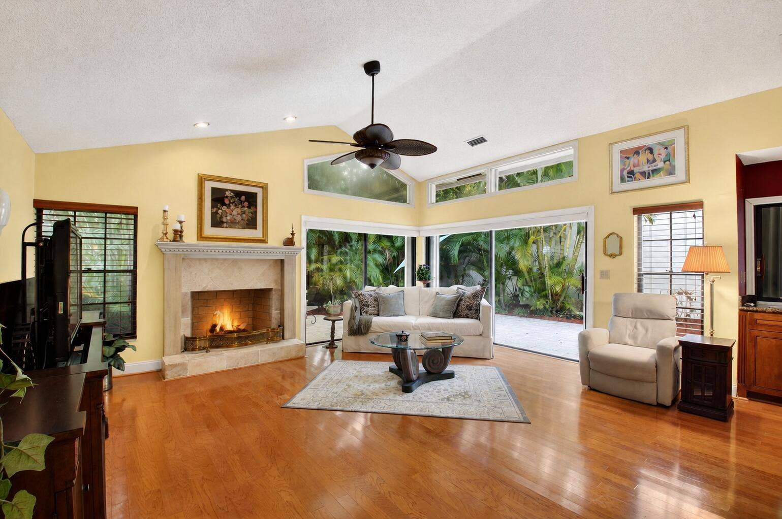 FIREPLACE AND CLERESTORY WINDOWS