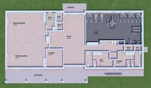 1589 NW 121st Drive, Coral Springs, FL 33071 clubhouse floor plan with weight room and community open areas.