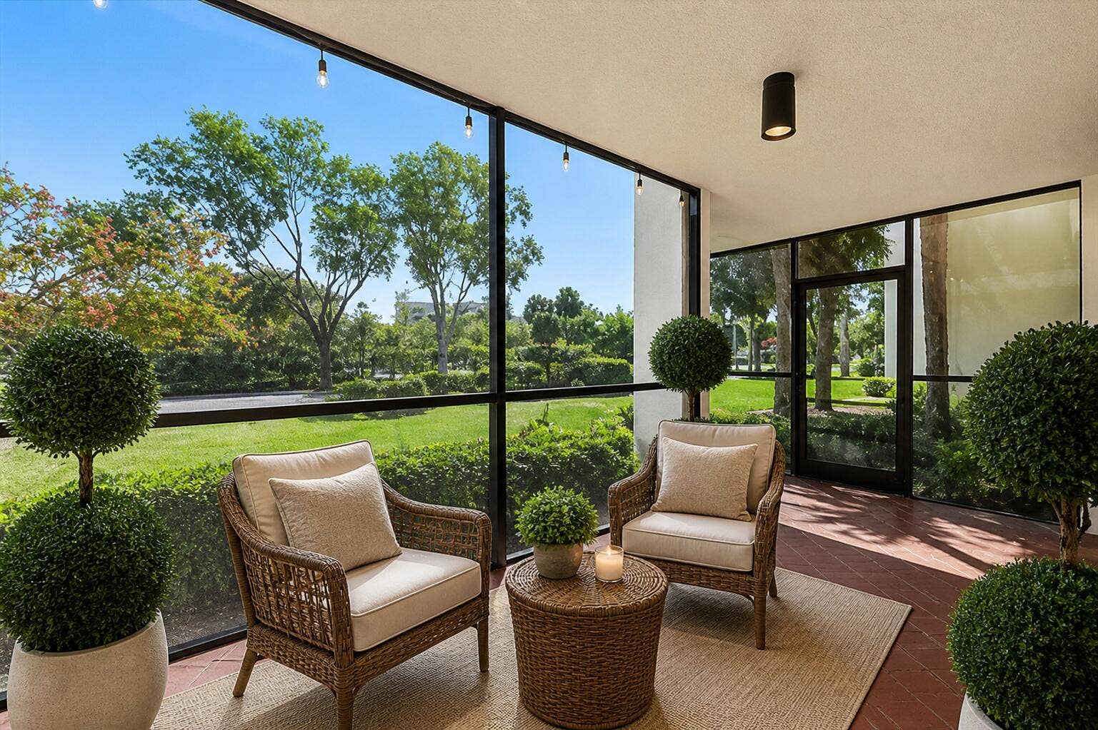 491 Racquet Club Road, #Unit 106, Weston, FL 33326 Virtually Staged Patio 2