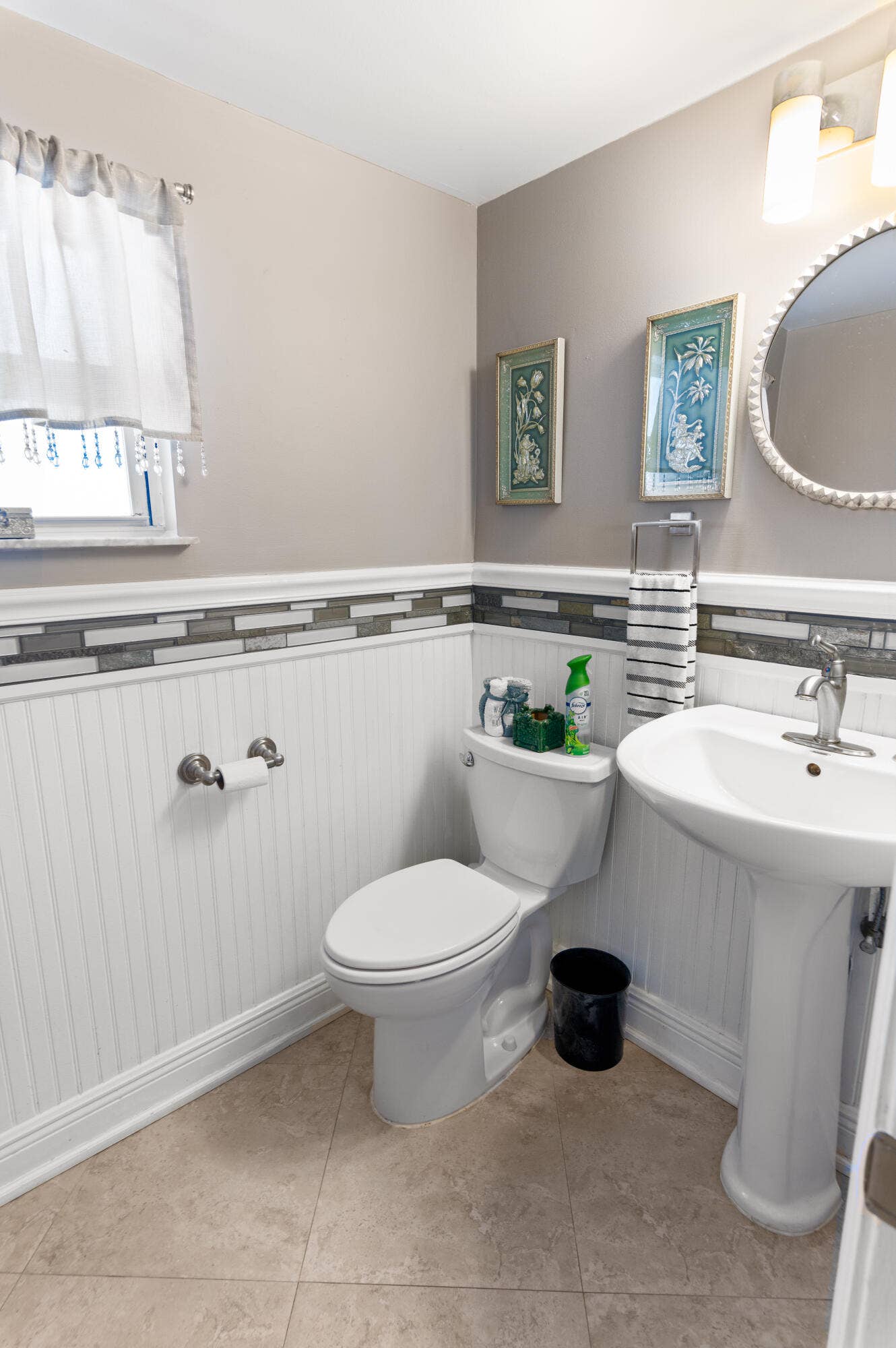 downstairs powder room
