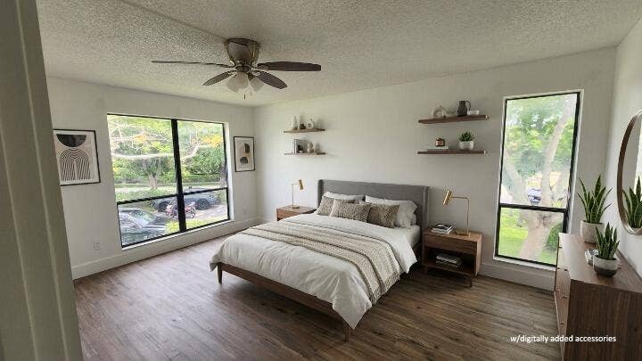 Bedroom 1 w/digitally added accessories
