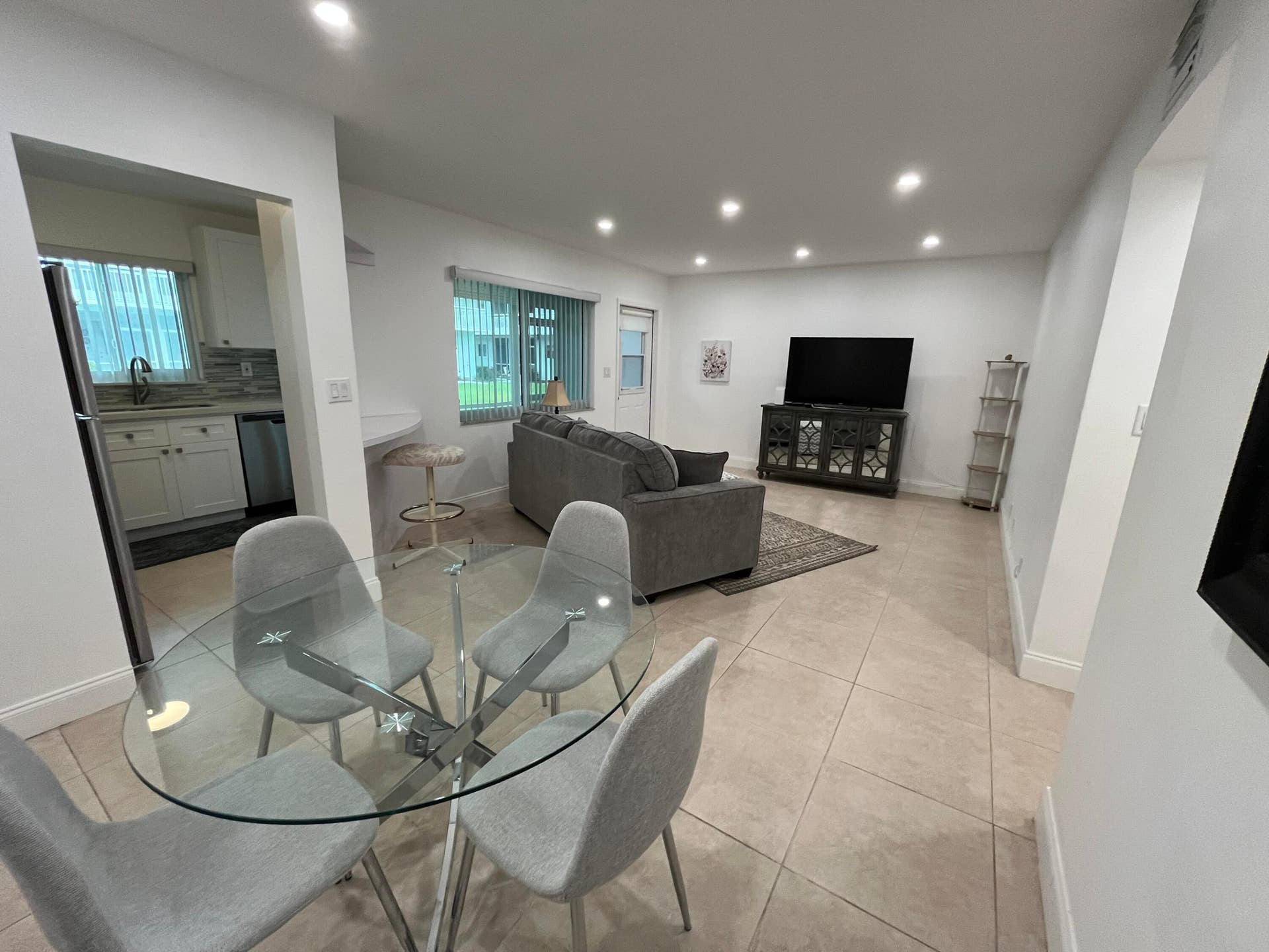 View of dining room, and spacious living room