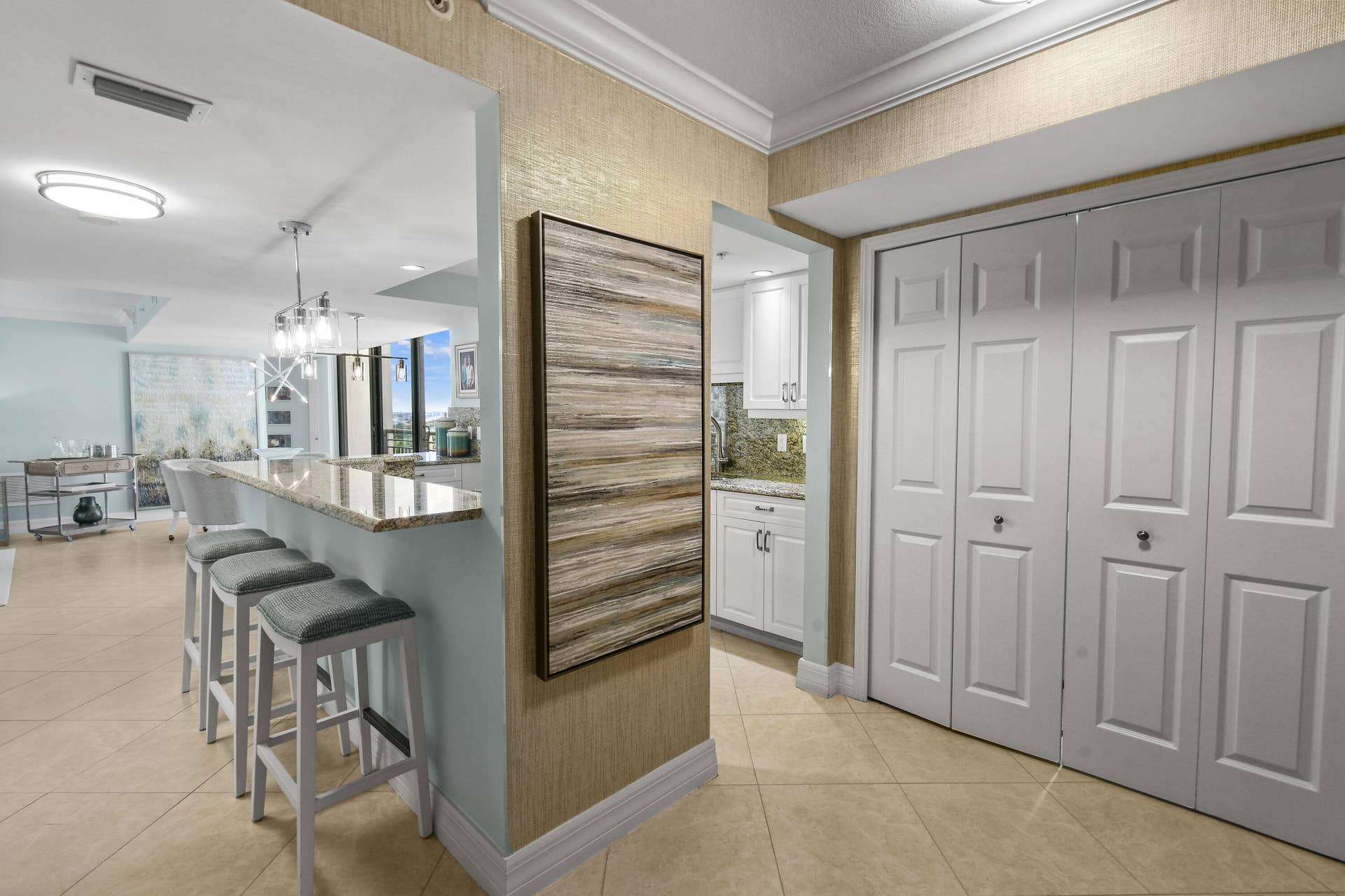 3000 N Ocean Drive, #9h, Singer Island, FL 33404 Laundry located in spacious closet