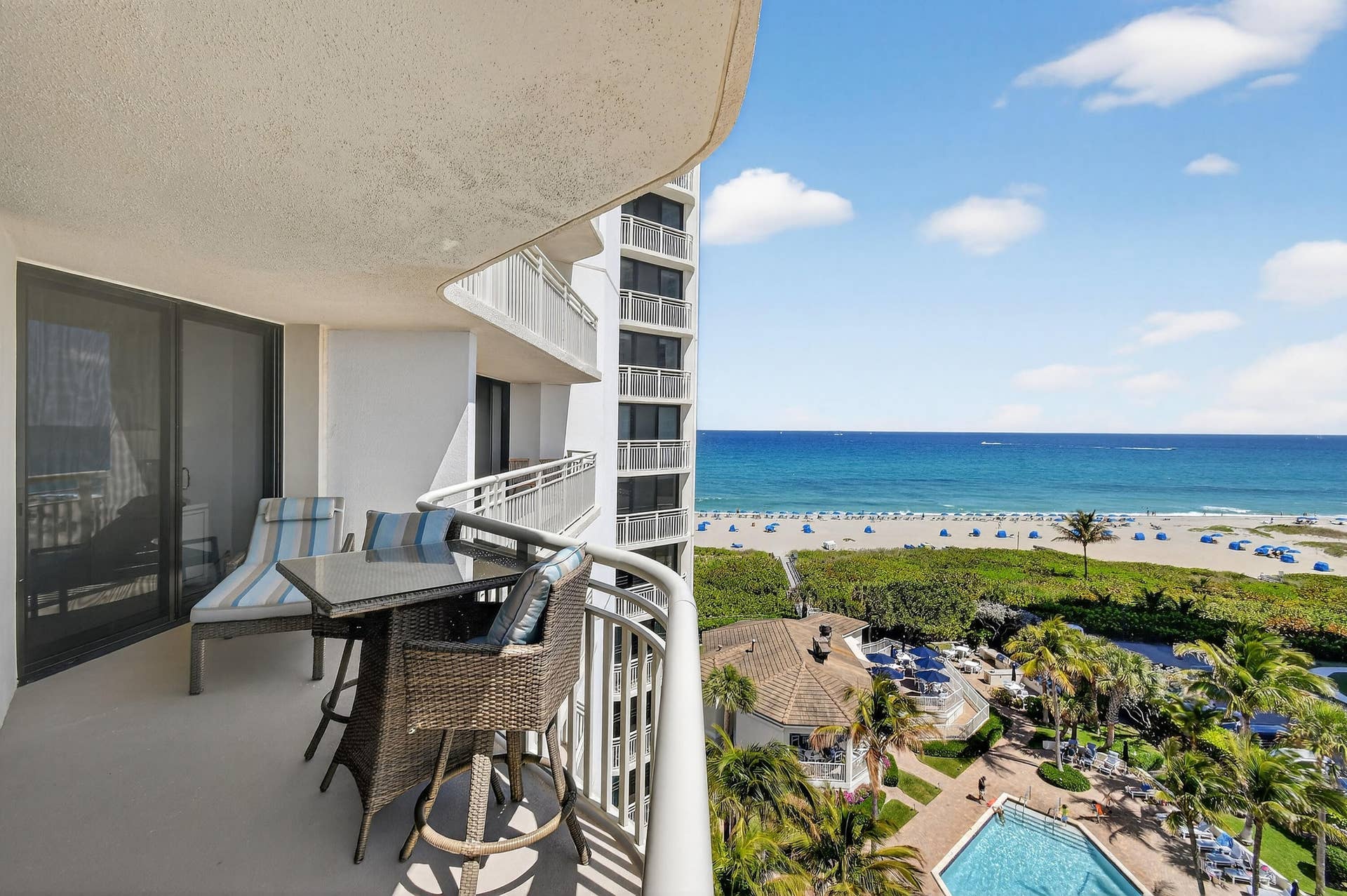 3000 N Ocean Drive, #9h, Singer Island, FL 33404 Gorgeous Ocean Views from Balcony