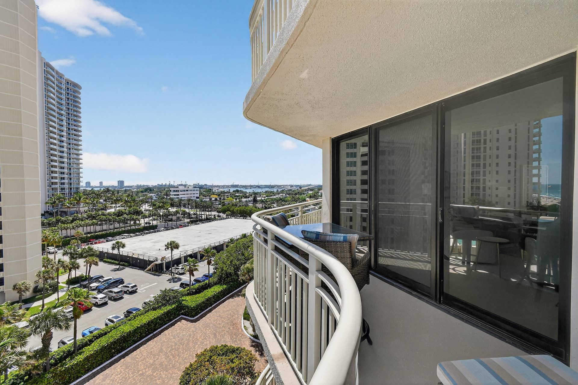 3000 N Ocean Drive, #9h, Singer Island, FL 33404 South West Balcony View