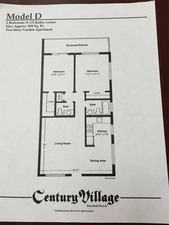 2057 Cambridge C, #2057, Deerfield Beach, FL 33442 2057 FLOOR PLAN CAMBRIDGE C