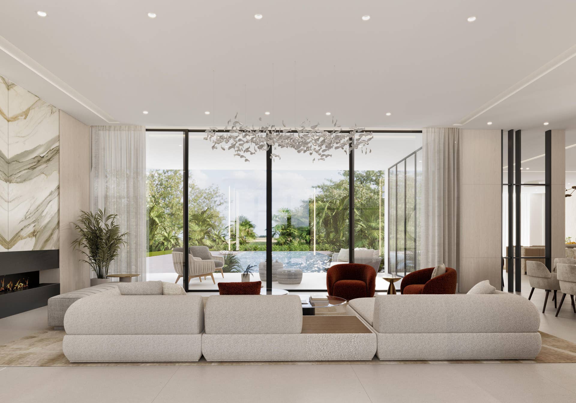 9900 WINDING RIDGE Lane, Davie, FL 33324 Living Room View