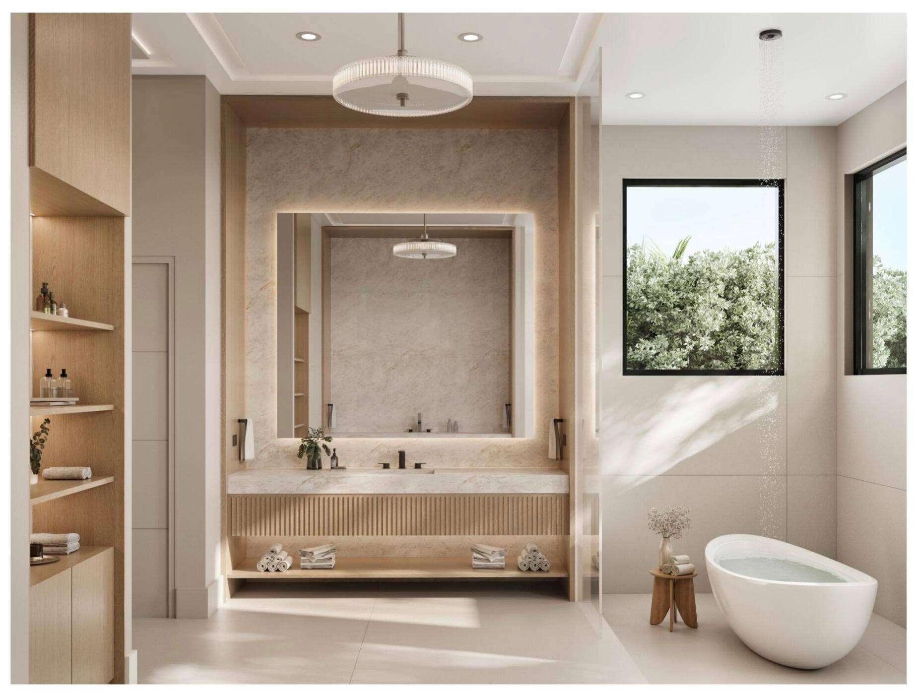 9900 WINDING RIDGE Lane, Davie, FL 33324 Primary Bath Rendering