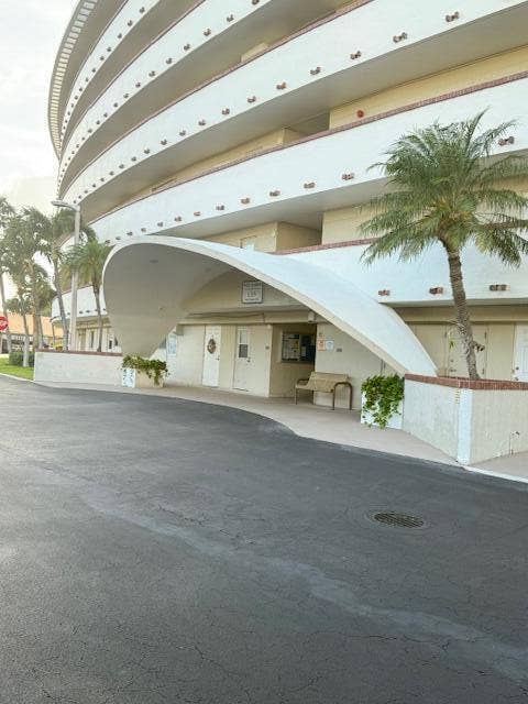 Looking at the Main Entrance to the building