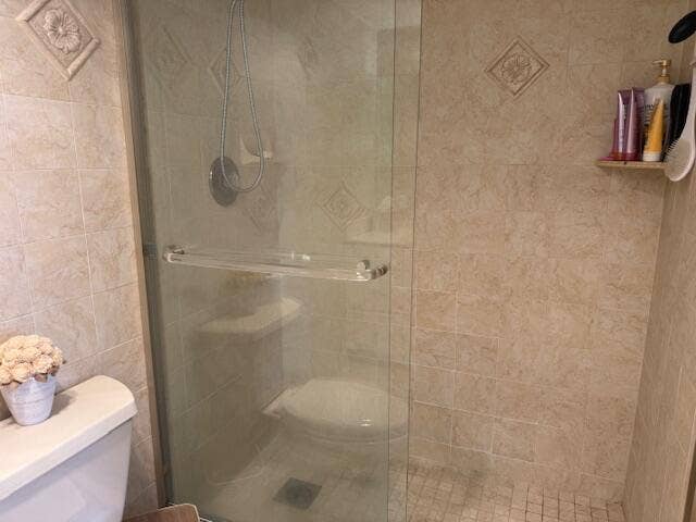 Shower stall of the main bathroom