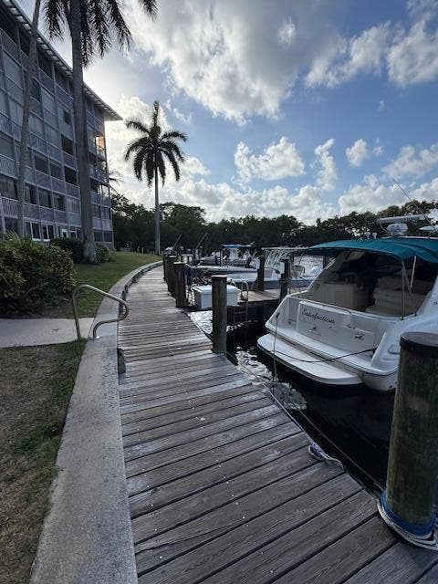 Boardwalk leads to a walking path in the community preserve