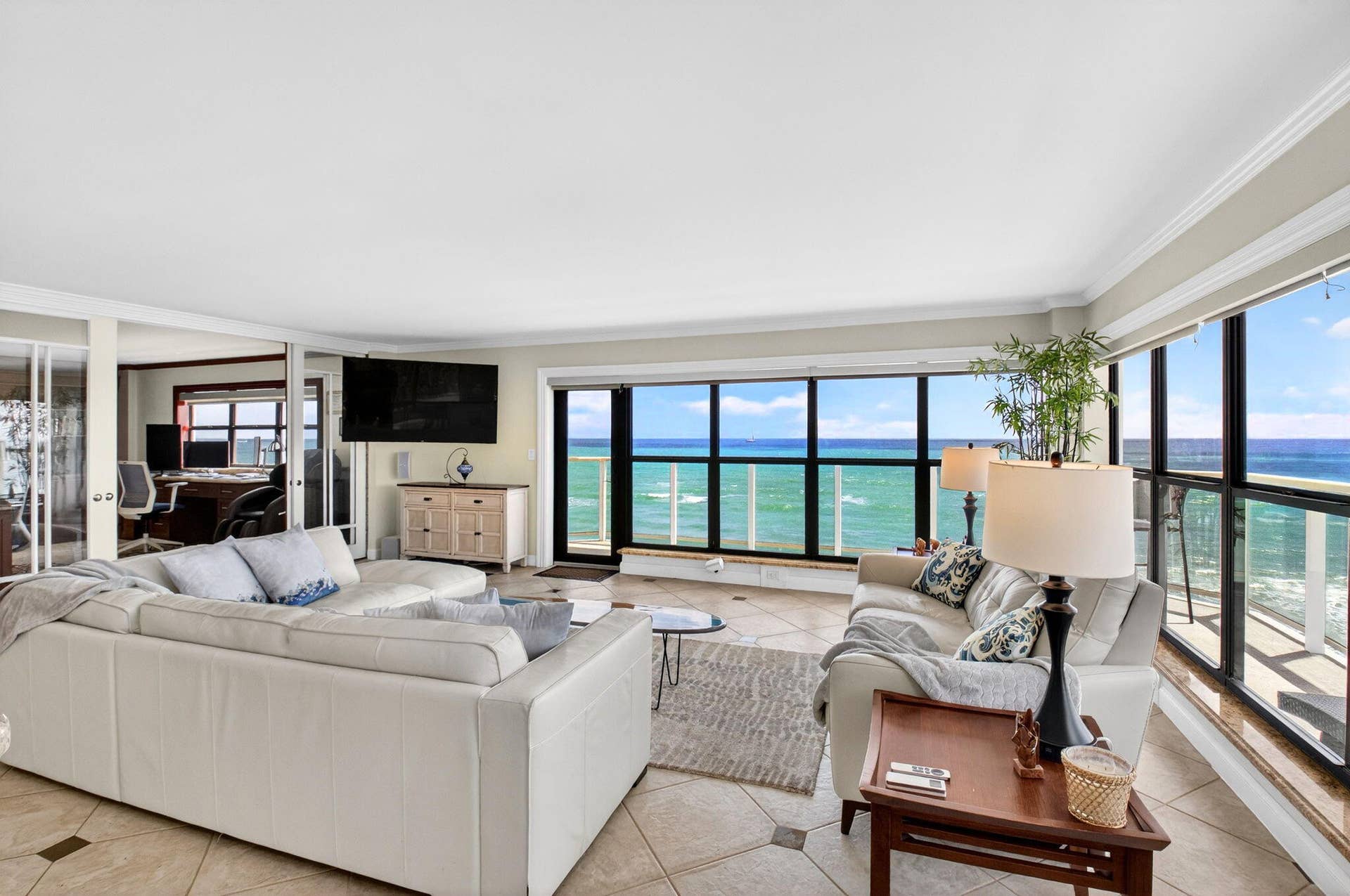 4605 S Ocean Boulevard, #5a, Highland Beach, FL 33487 05 Spacious Living Room with Direct Ocea