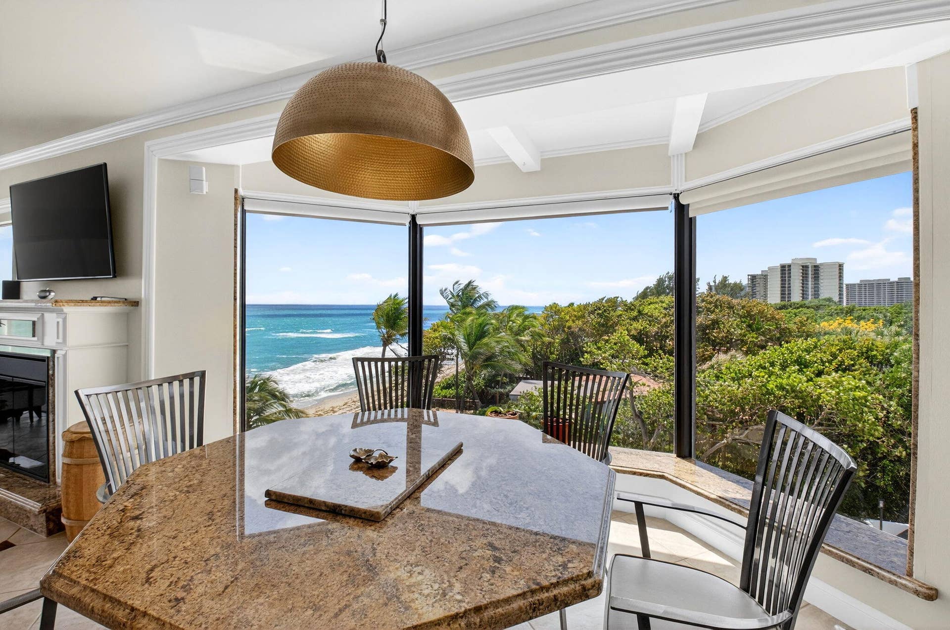 4605 S Ocean Boulevard, #5a, Highland Beach, FL 33487 08 Dining Room with Bay Windows