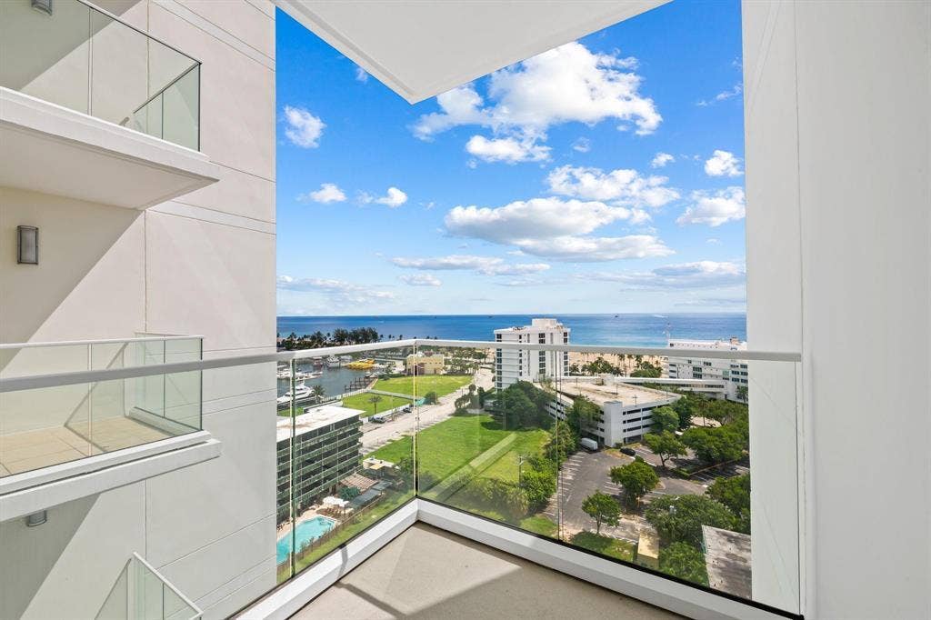 3055 Harbor Drive, #1603, Fort Lauderdale, FL 33316 Balcony off the Office/Bedroom