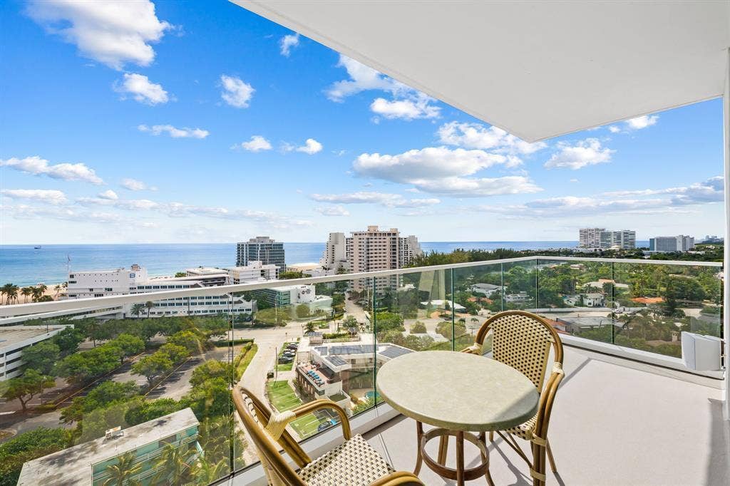 3055 Harbor Drive, #1603, Fort Lauderdale, FL 33316 Primary Bedroom Balcony and ViewBed View