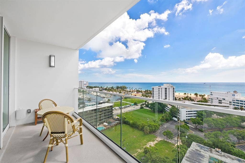 3055 Harbor Drive, #1603, Fort Lauderdale, FL 33316 Primary Bedroom Balcony & View