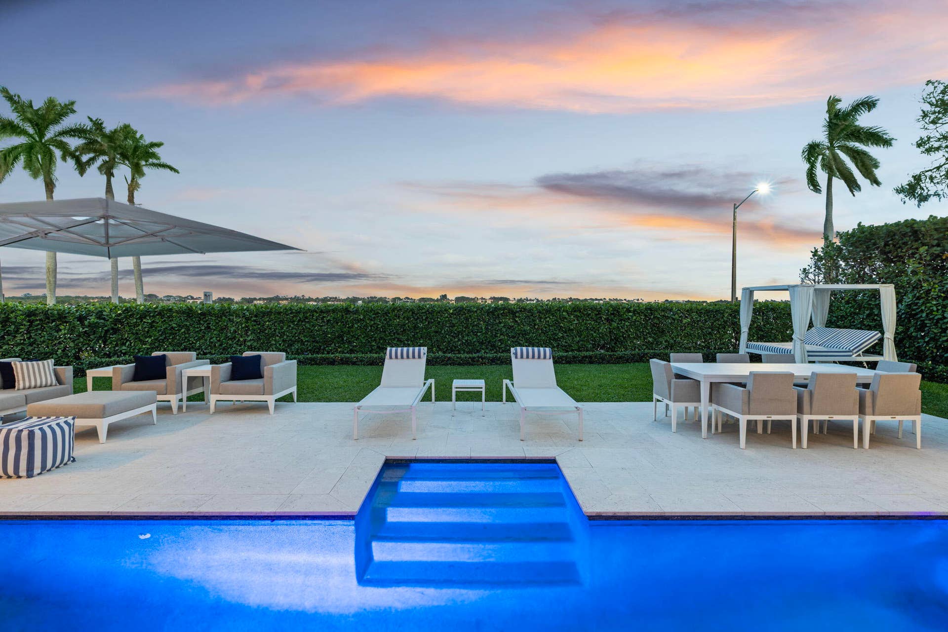 Sunrise Pool Facing Intracoastal