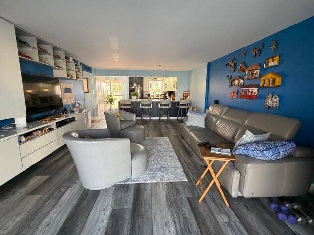 Open living room and balcony