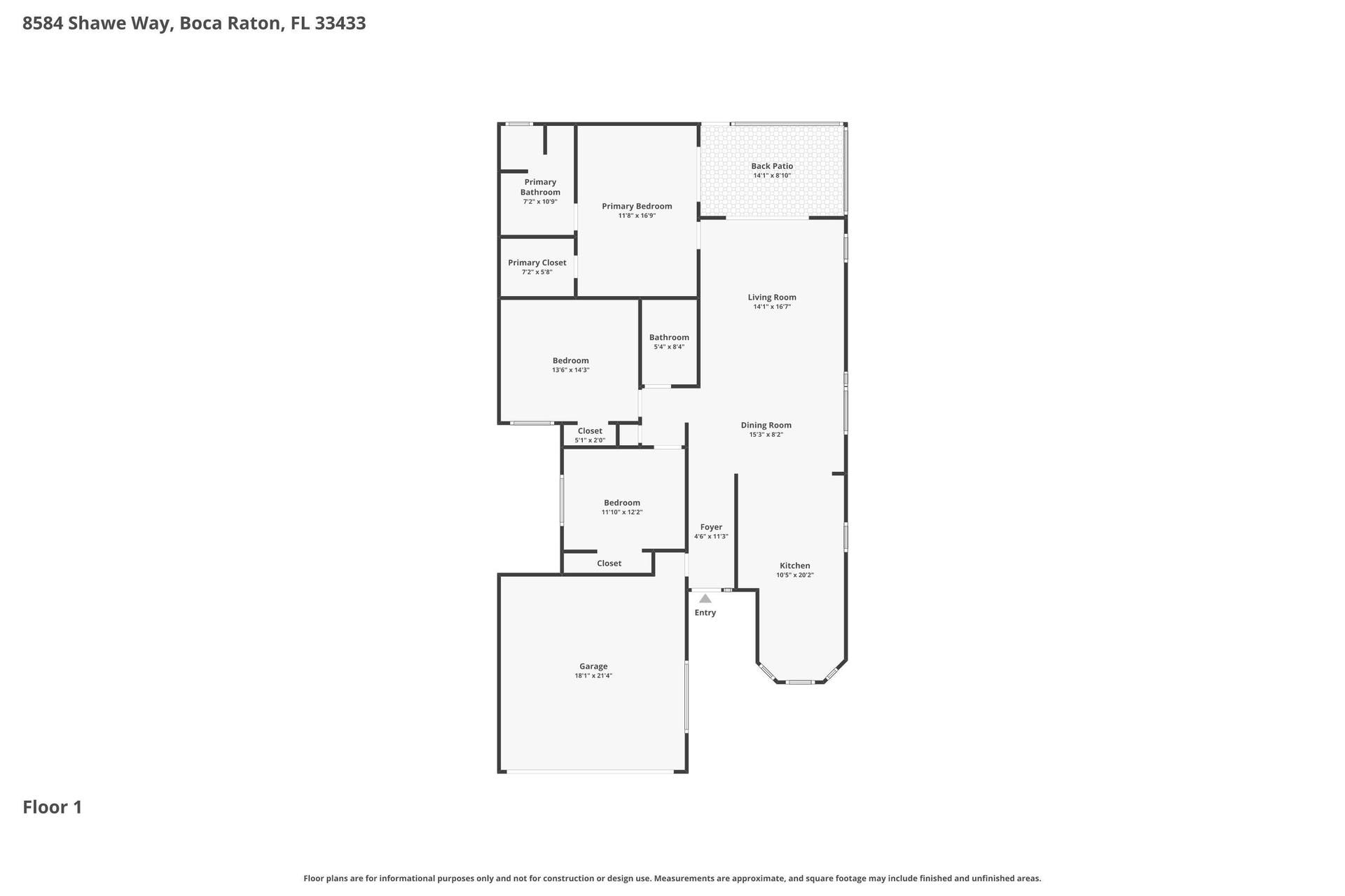 8584 Shawe Way, Boca Raton, FL 33433 Floor Plan