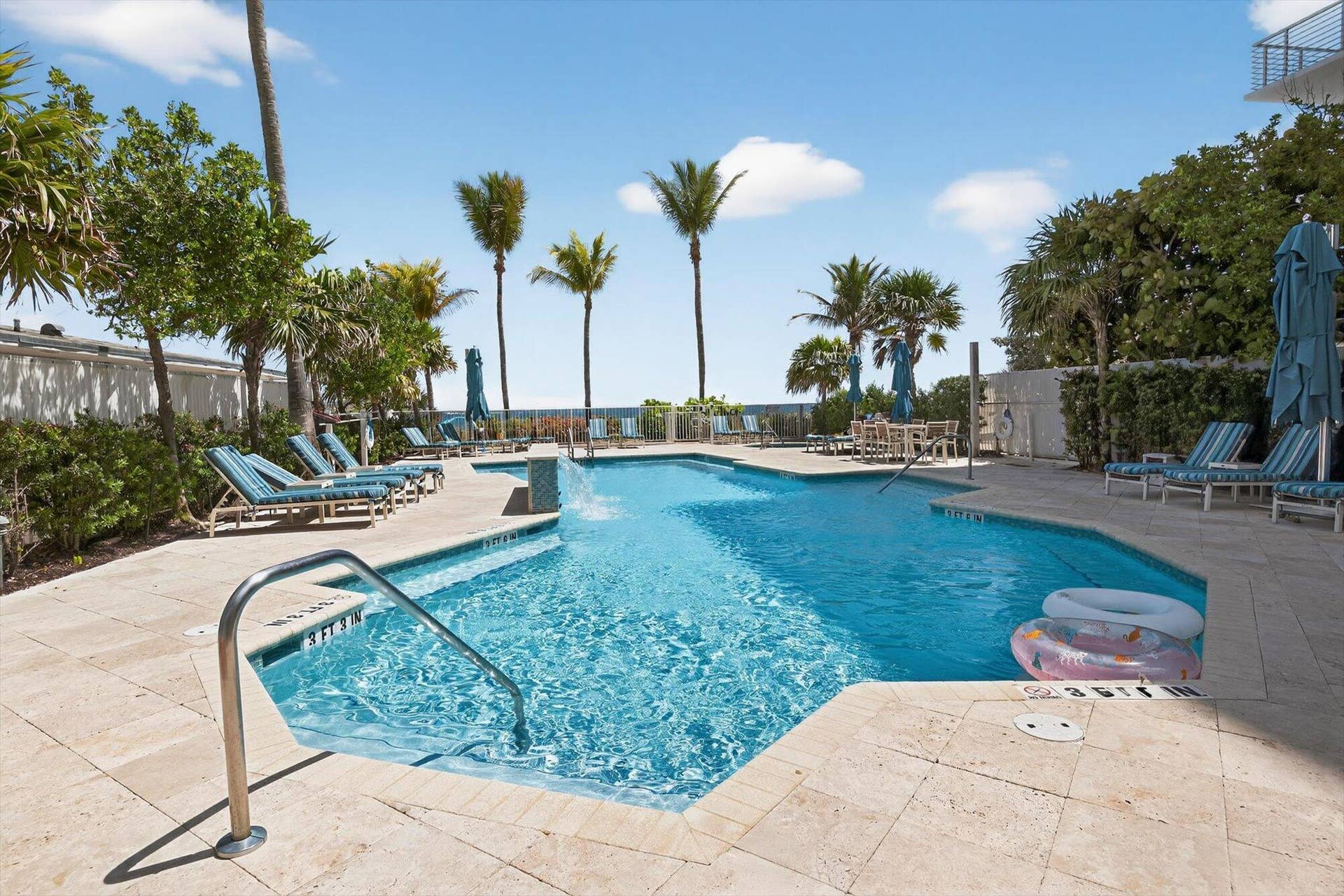 801 Briny Avenue, #1501, Pompano Beach, FL 33062 Resort style pool just steps from the beach with lounge seating