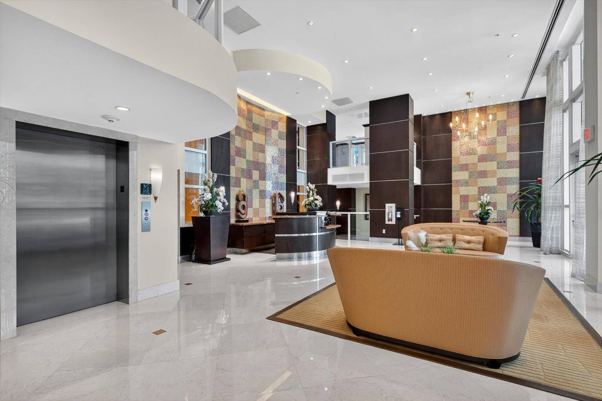 801 Briny Avenue, #1501, Pompano Beach, FL 33062 Stylish and inviting lobby, your first impression will be a great one!