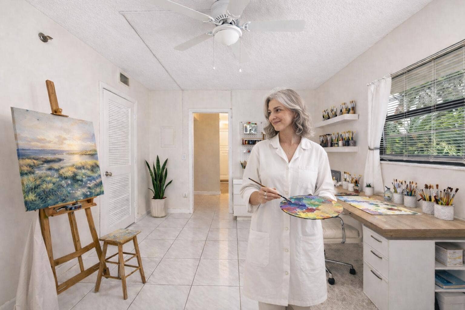 9220 SW 14th Street, #3-208, Boca Raton, FL 33428 Art Studio Virtully Staged